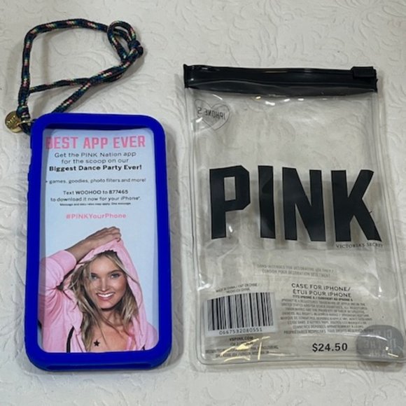 Victoria's Secret PINK Blue Soft IPhone 5 Cell Case Cover 2.5"x5" NEW - Picture 1 of 10
